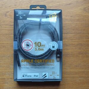 Apple Certified USB-C to Lightning 10 Ft Charger. NIB.